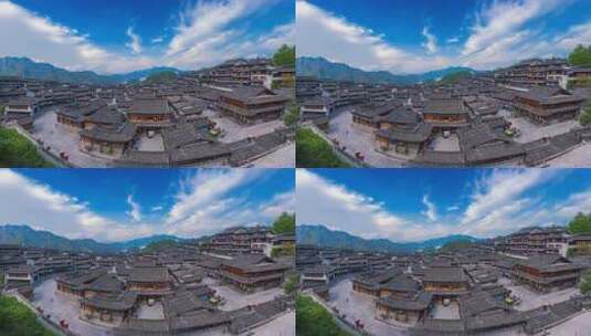 古村落全景风貌高清在线视频素材下载