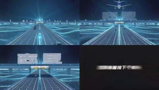 【南昌】科技光线城市交通数字化高清AE视频素材下载