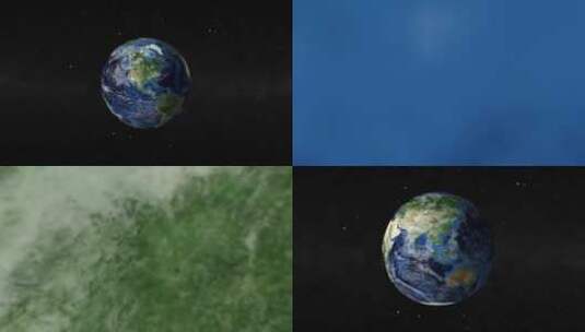 精品 · 宇宙俯冲地球进入自定义区域高清AE视频素材下载