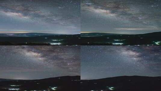 夜晚星空银河延时空镜4k竖版高清在线视频素材下载