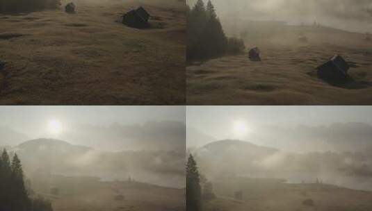 早晨的薄雾高清在线视频素材下载
