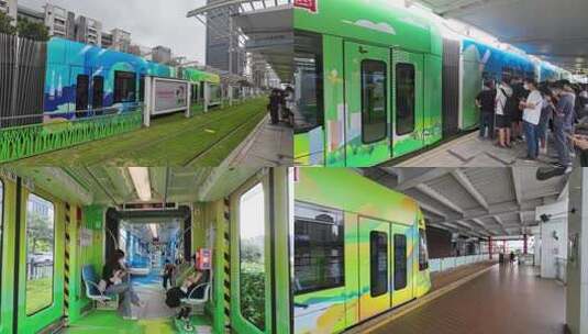 广州有轨电车交通高清在线视频素材下载