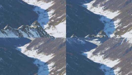 白雪皑皑的山谷高清在线视频素材下载