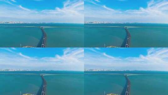 2023青岛跨海大桥延时航拍高清在线视频素材下载