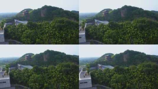 杭州市余杭良渚国家版本馆高低空航拍高清在线视频素材下载