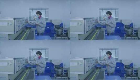 工业工厂电子电容器加工制造高清在线视频素材下载