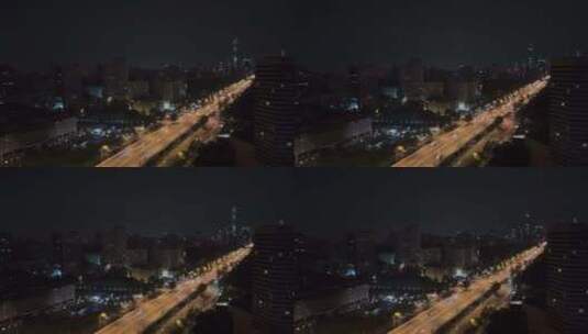 北京夜晚东三环城市道路高清在线视频素材下载