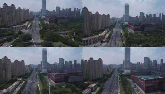 武汉市民之家长江传媒大厦片区航拍高清在线视频素材下载