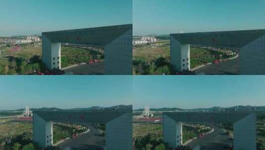 泸州港建筑地标航拍高清在线视频素材下载