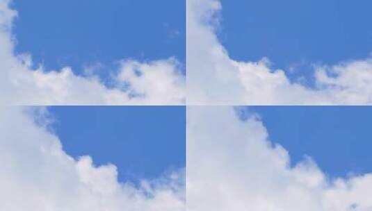 蓝天白云纯天空延时高清在线视频素材下载