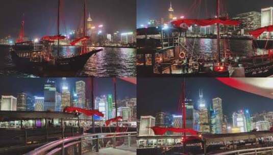 香港船只经过视频4K30高清在线视频素材下载