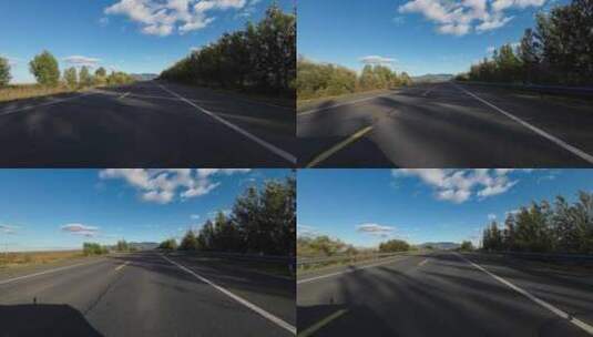 开车行驶在高速公路第一视角高清在线视频素材下载