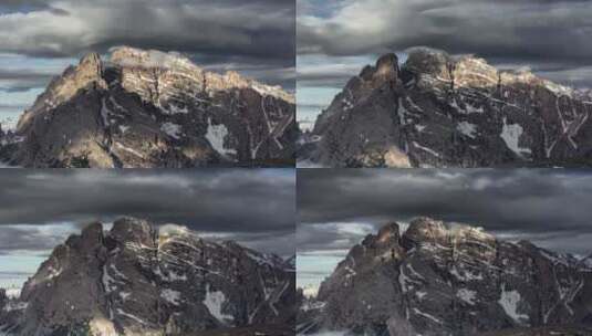 意大利多洛米蒂山脉上的延时云景高清在线视频素材下载