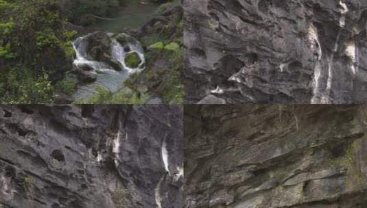 C湖南花垣景观山石流水高清在线视频素材下载