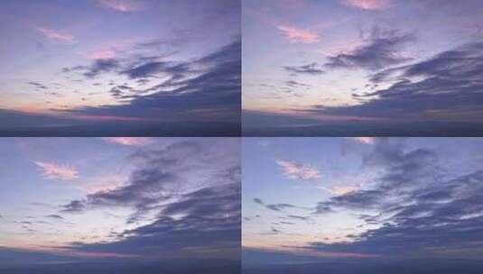 海南风光 夕阳日出云海紫色云层高清在线视频素材下载