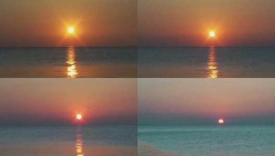 海边夕阳延时摄影高清在线视频素材下载