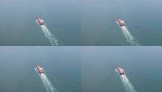 4K航拍港口远洋货轮集装箱货轮远航视频高清在线视频素材下载