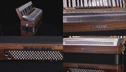 手风琴展示演奏乐器高清在线视频素材下载