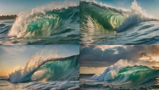 大海海浪镜头合集02高清在线视频素材下载
