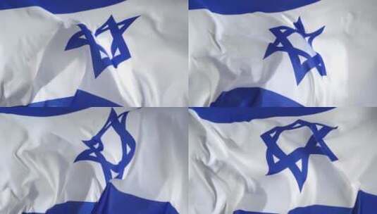 以色列国旗随风飘摇高清在线视频素材下载