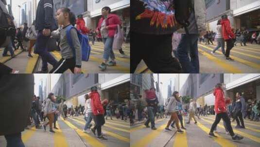 香港街区的行人高清在线视频素材下载