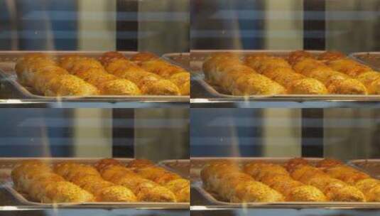 新疆美食烤包子羊排包子烧饼高清在线视频素材下载