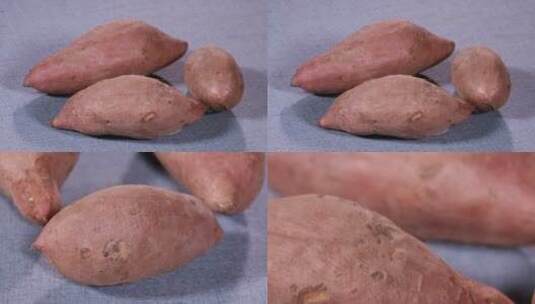 【镜头合集】腐烂地瓜红薯白薯上的黑斑高清在线视频素材下载