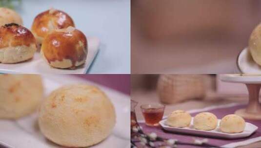 【镜头合集】自来红自来白月饼蛋黄酥高清在线视频素材下载