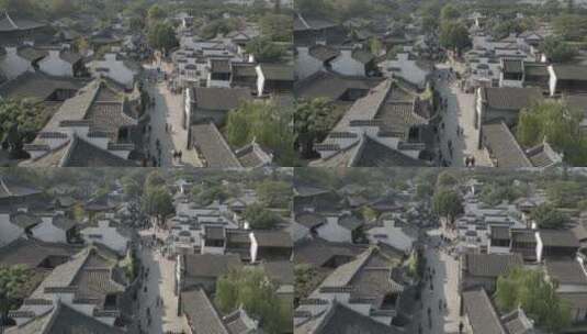 无锡惠山古镇航拍4K原素材高清在线视频素材下载