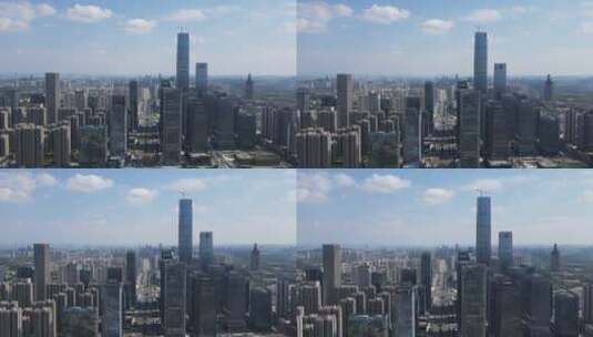 航拍城市高楼商务建筑高清在线视频素材下载