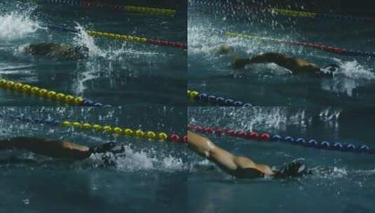 游泳 自由泳高清在线视频素材下载