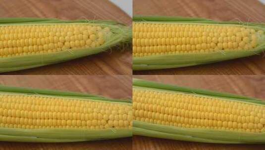 玉米 主食 绿色 健康 食品 特写高清在线视频素材下载
