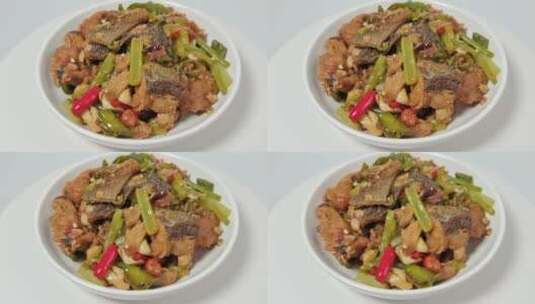红烧鱼块美食菜品4k视频高清在线视频素材下载