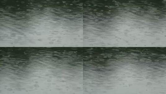 水面上的雨滴高清在线视频素材下载