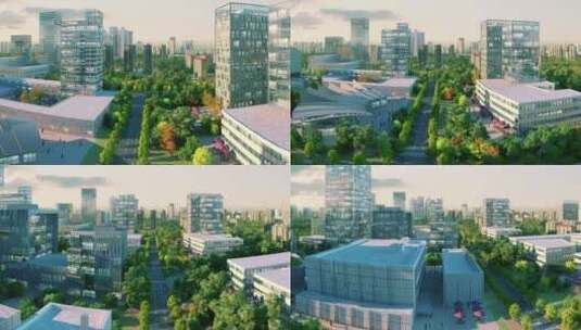 22三维CG城市景观动画展示高清在线视频素材下载