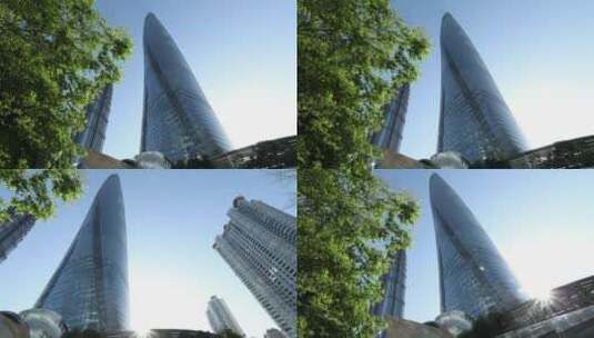 上海中心空景高清在线视频素材下载
