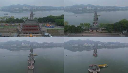 潮州航拍广济桥建筑风光高清在线视频素材下载