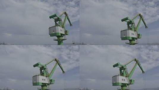 港口吊车塔吊码头捕捞高清在线视频素材下载