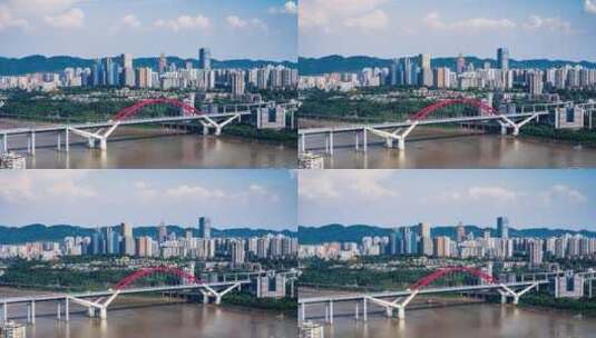 4K重庆菜园坝大桥延时高清在线视频素材下载