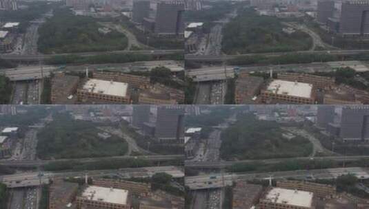 航拍深圳城市基础设施建设高清在线视频素材下载