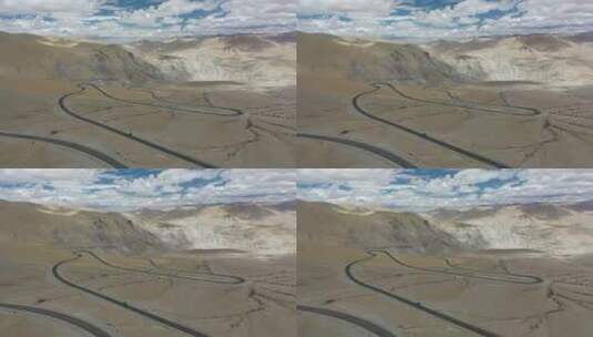 西藏阿里扎达土林公路自驾旅行自然风光高清在线视频素材下载