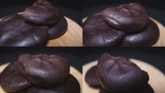 夹心软曲奇巧克力曲奇饼干糕点高清在线视频素材下载