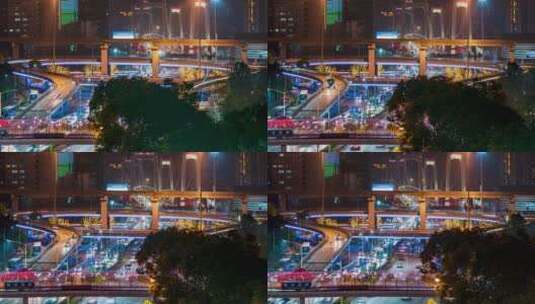 重庆谢家湾立交夜景延时高清在线视频素材下载