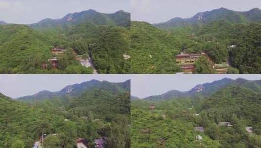 北京长城脚下公社红房子高清在线视频素材下载