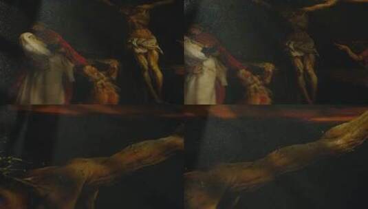 基督受难图格吕内瓦尔德艺术画作4k视频高清在线视频素材下载
