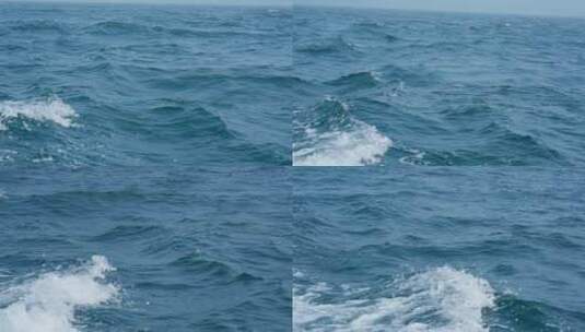 平静蓝色海面波浪高清在线视频素材下载