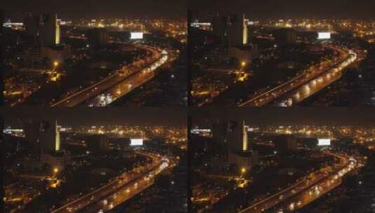 夜间城市交通高清在线视频素材下载
