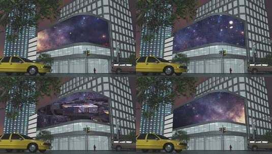 星空飞船裸眼3d（可定制）高清在线视频素材下载