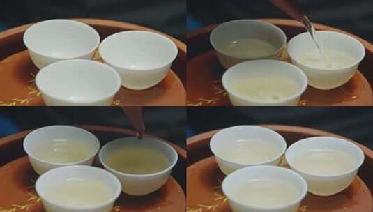 潮州工夫茶功夫茶单从三个杯潮汕3484高清在线视频素材下载