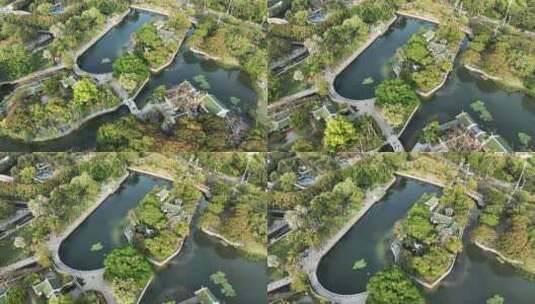 无人机俯拍福建省厦门市中山公园春意高清在线视频素材下载